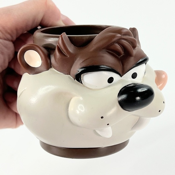 TAZ Tasmanian Devil 1995 3D Warner Bros Looney Tunes Applause Retro Cup Mug - Picture 9 of 14